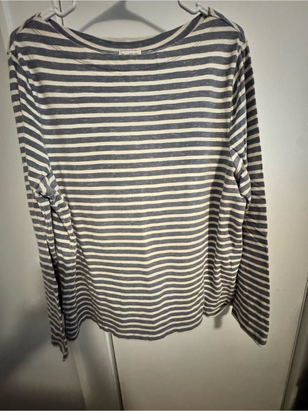 GAP Women's Long-Sleeve Striped Tunic - Gray & White